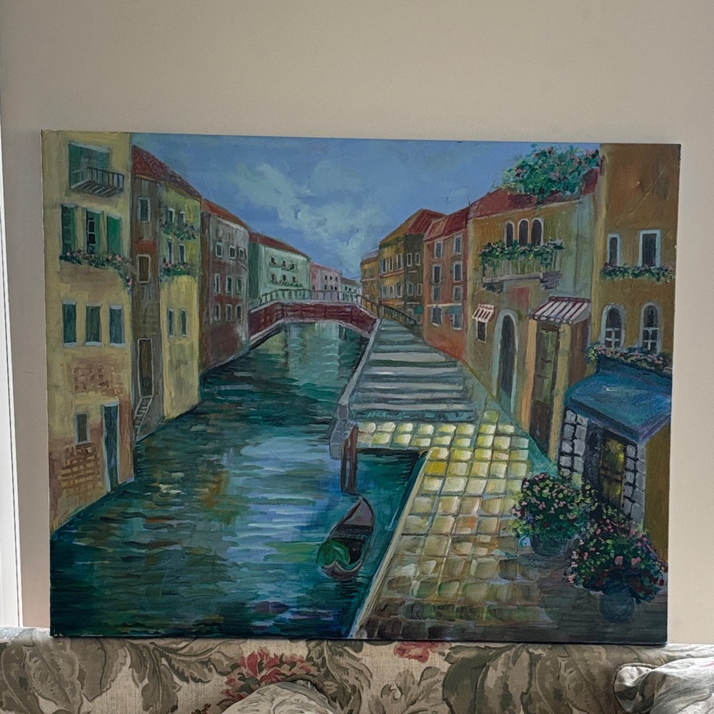 Venetian Canal Scene Canvas Art
